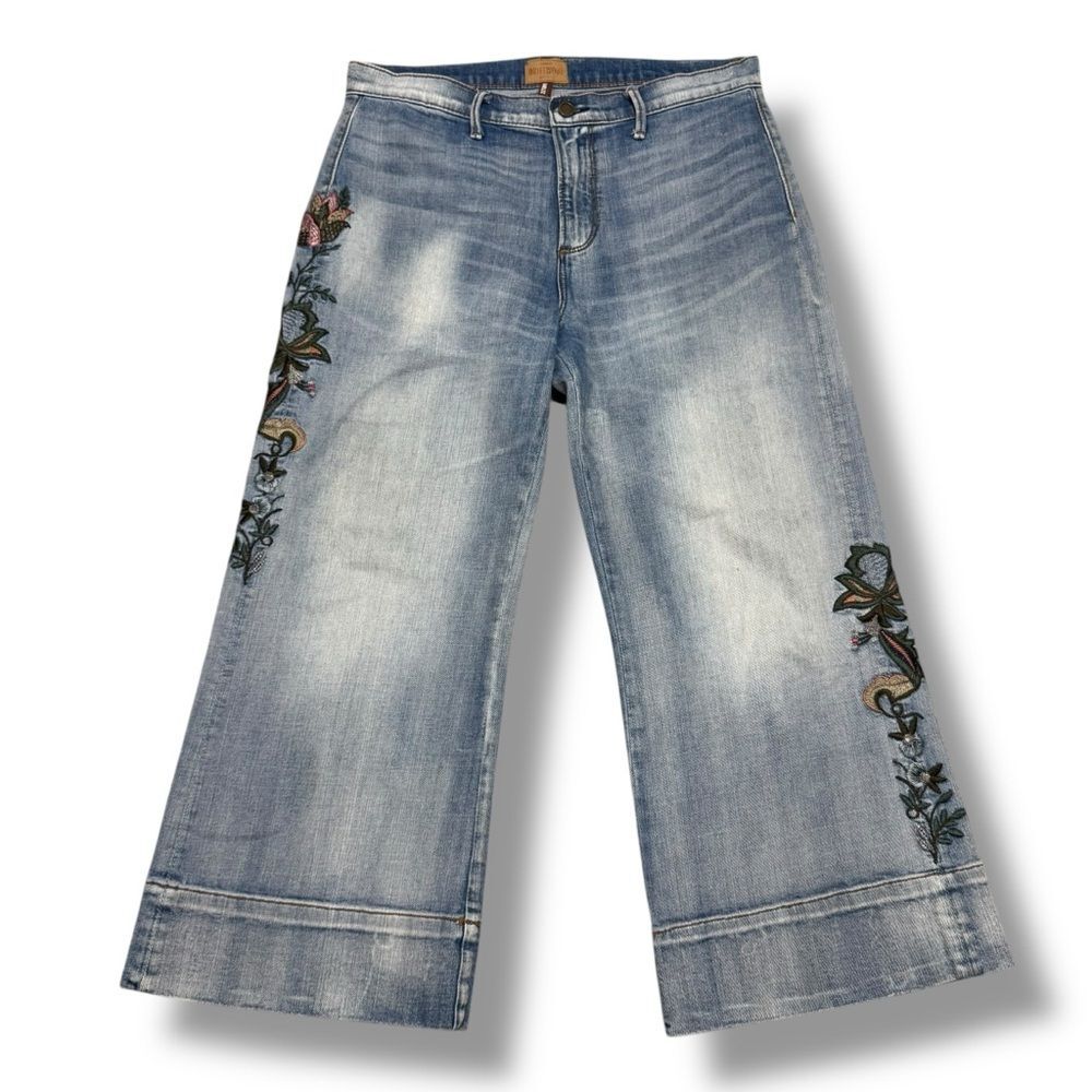 Driftwood Charlee Flare Jeans Size 29 Embroidered Boho Festival Coastal Cowgirl
